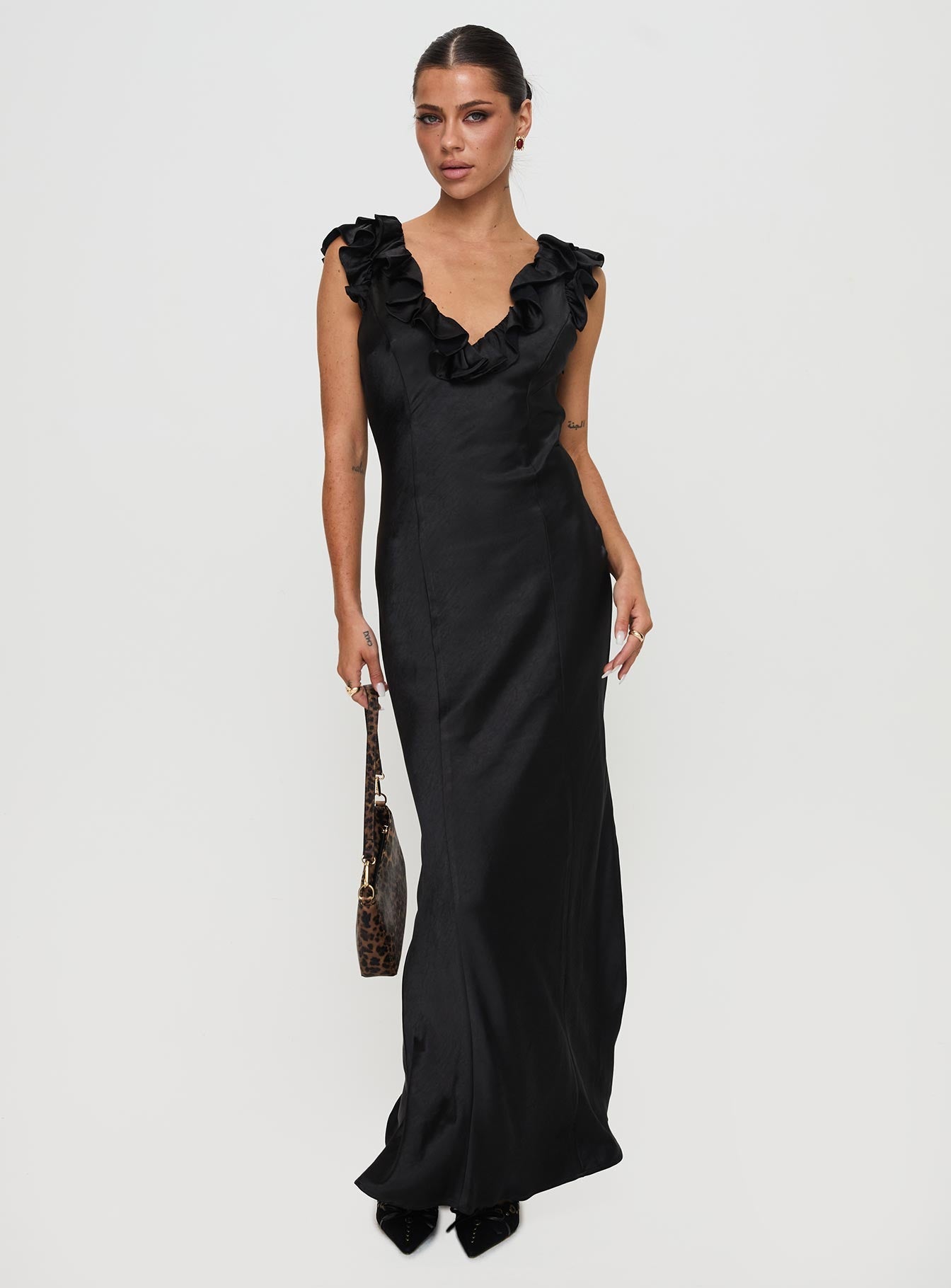 Butacup Frill Maxi Dress Black