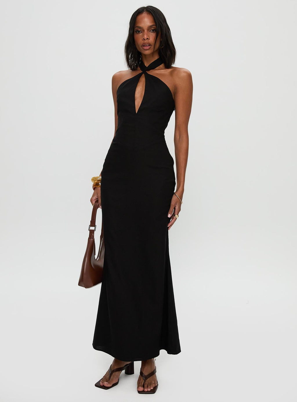 Rapture Halter Maxi Dress Black