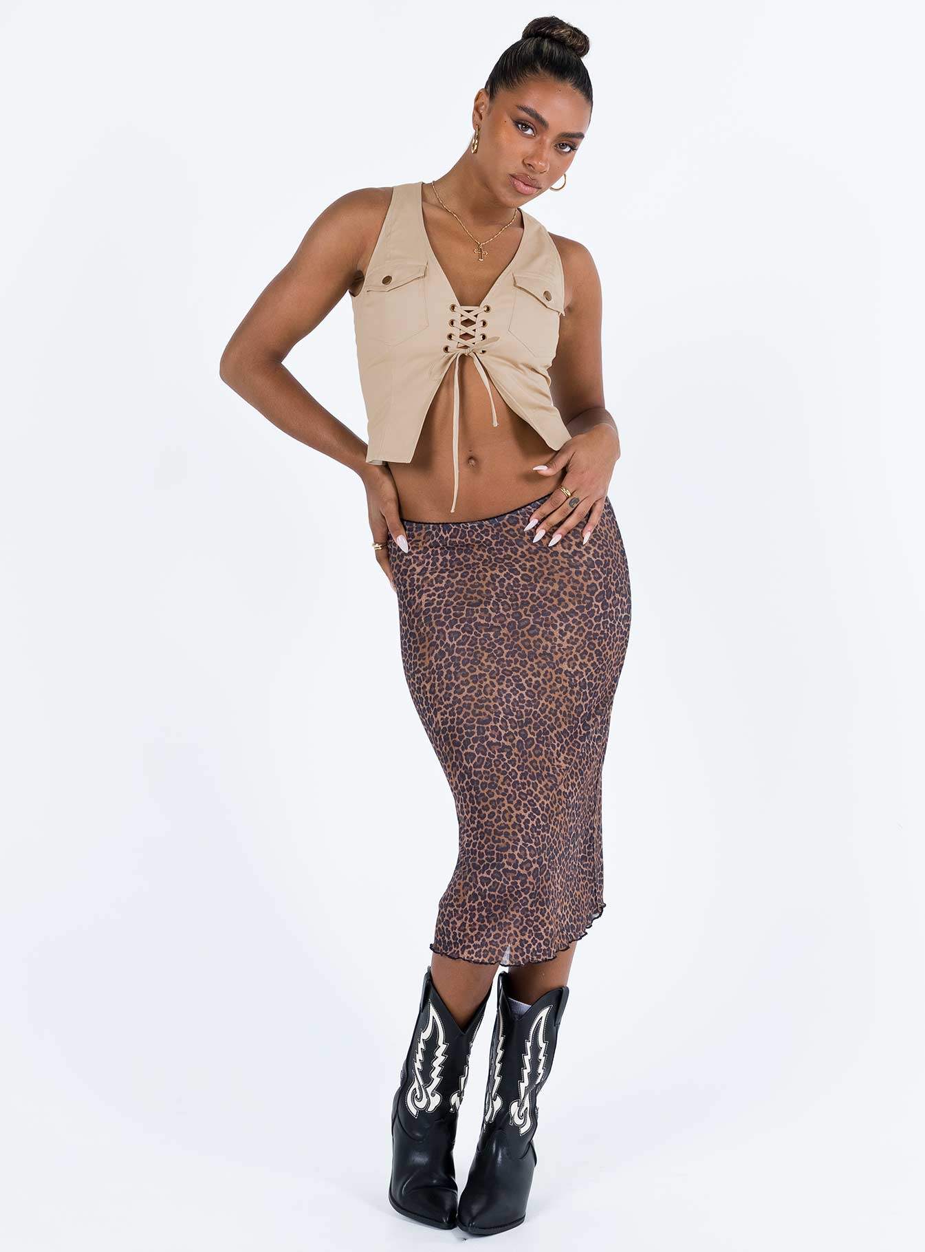 Synto Vest Top Taupe