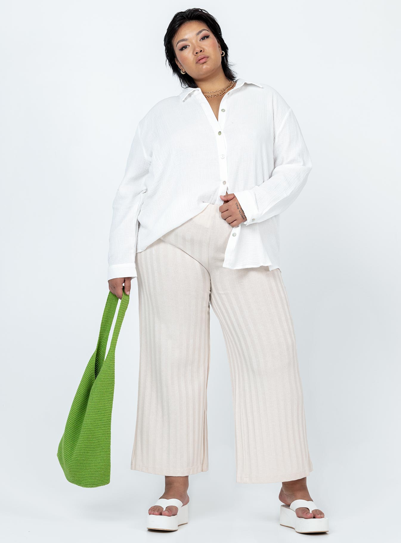 Augustus Pants Cream Curve