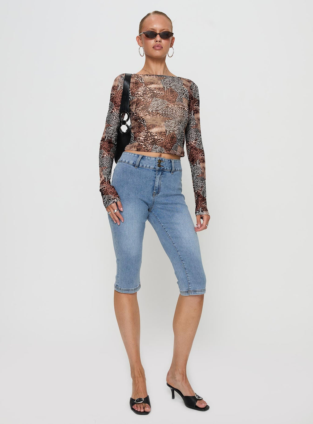Tied In Long Sleeve Top Leopard