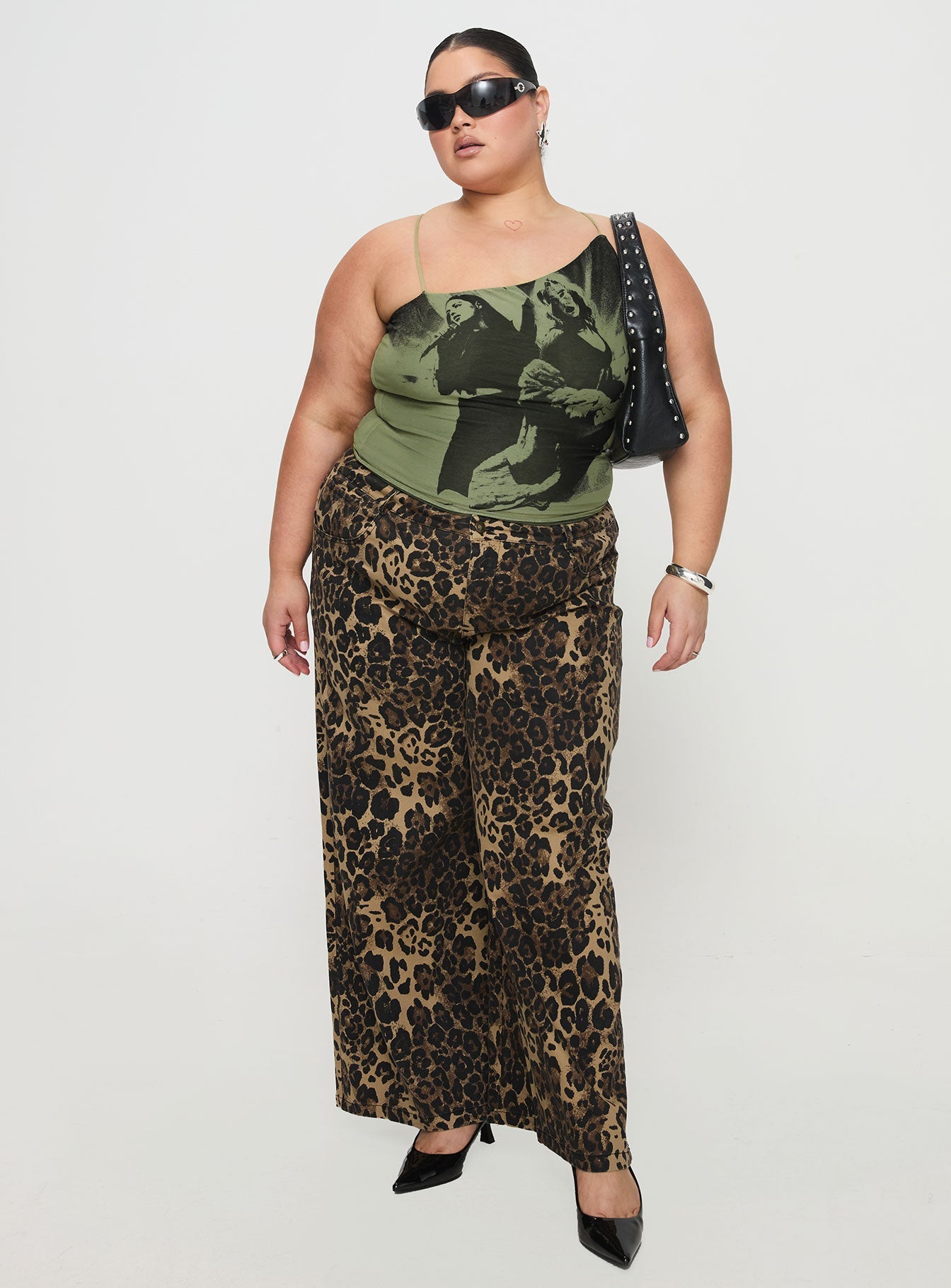 Pantar Low Rise Pants Leopard Curve