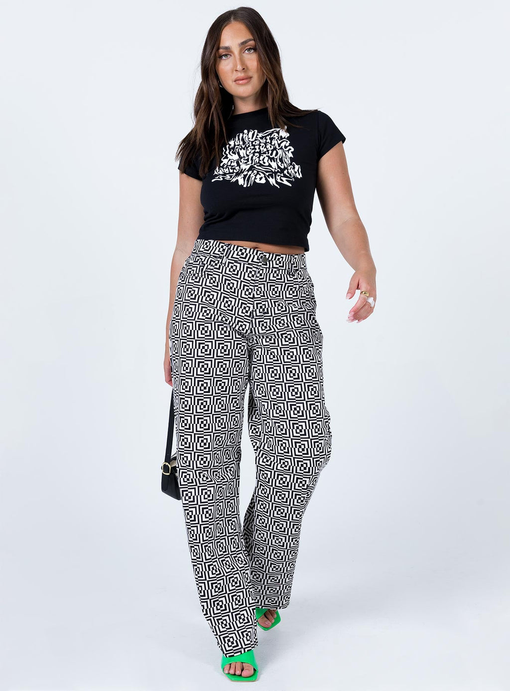 Motel Parallel Jeans Optic Square Black / White
