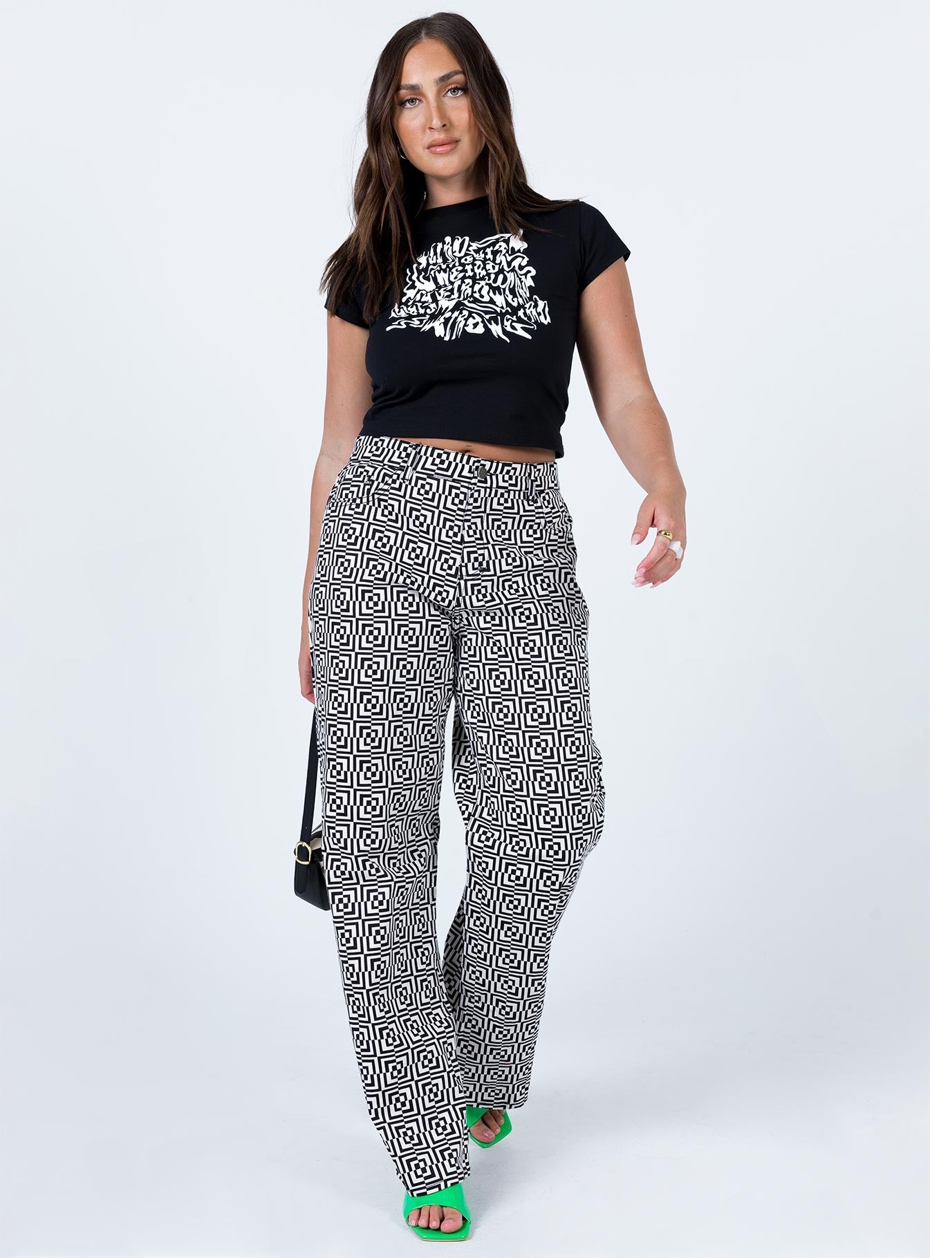 Motel Parallel Jeans Optic Square Black / White