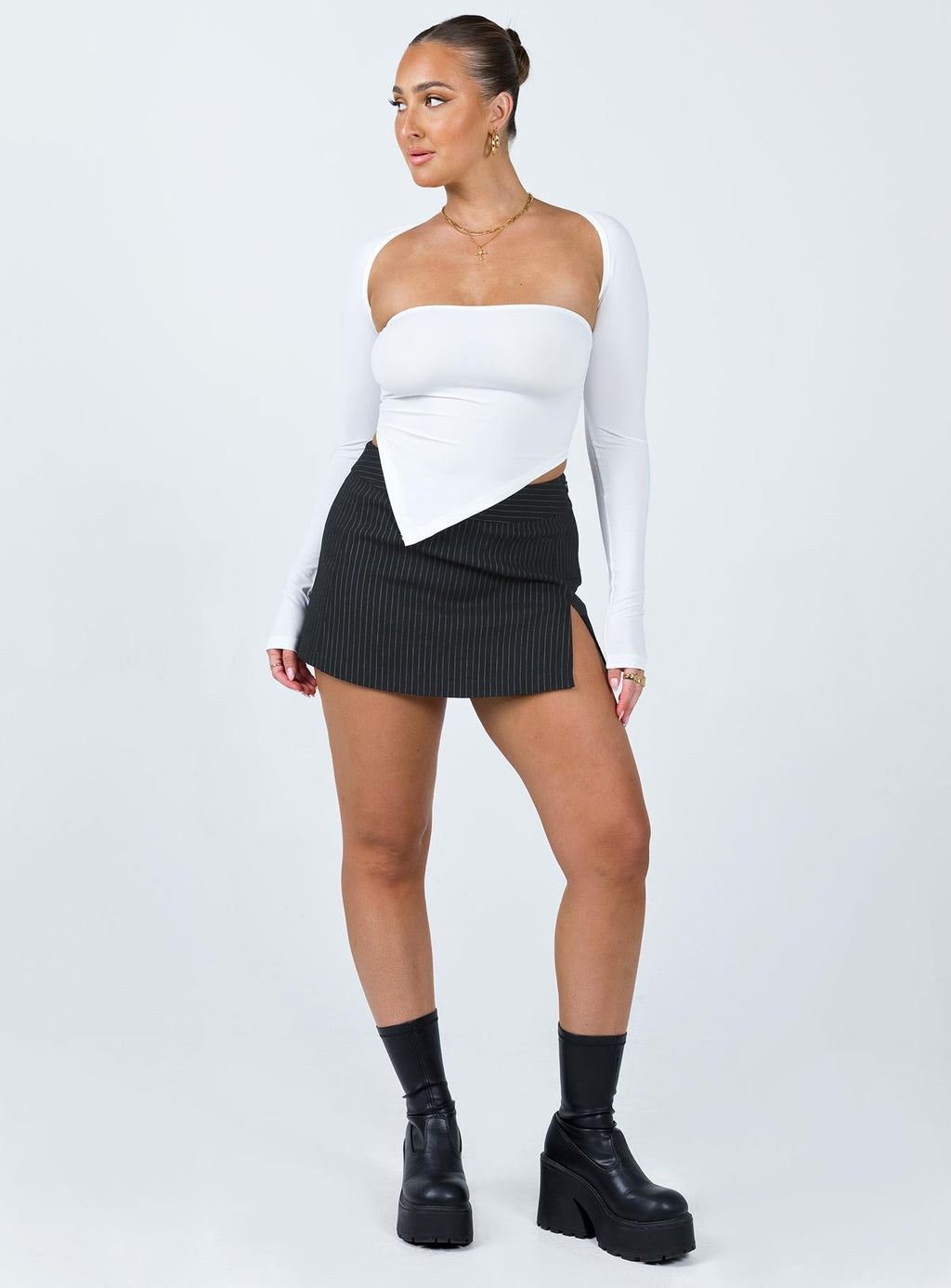 Bella Mini Skirt Pinstripe