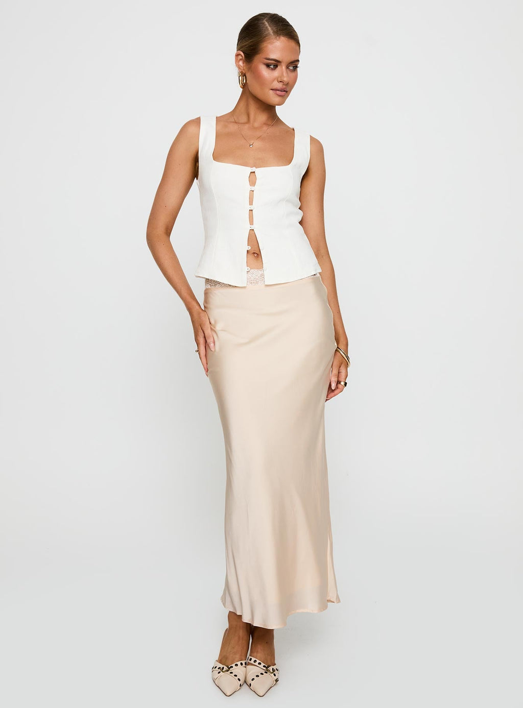 The Charmaine Maxi Skirt Cream