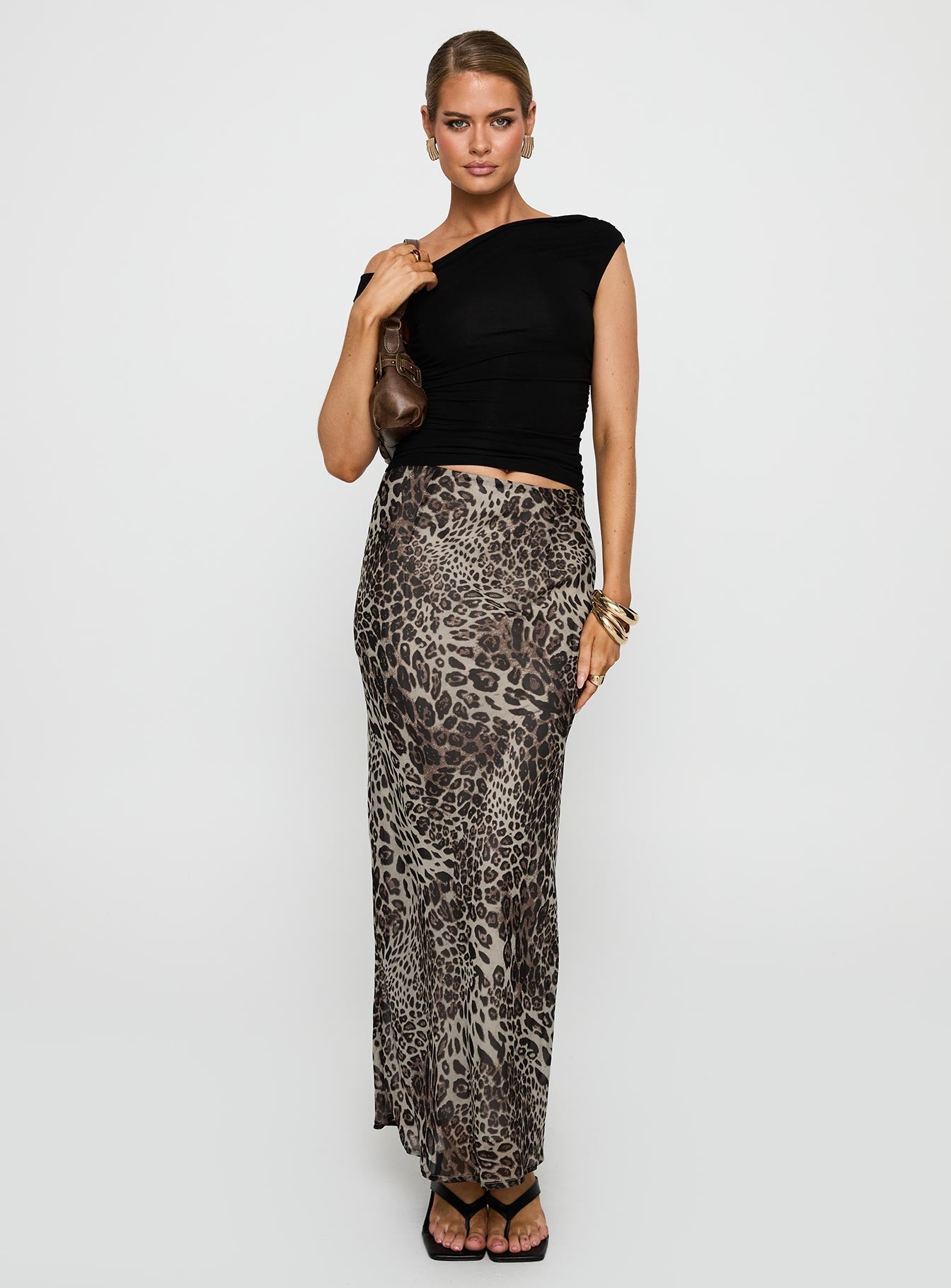 Manda Maxi Skirt Leopard