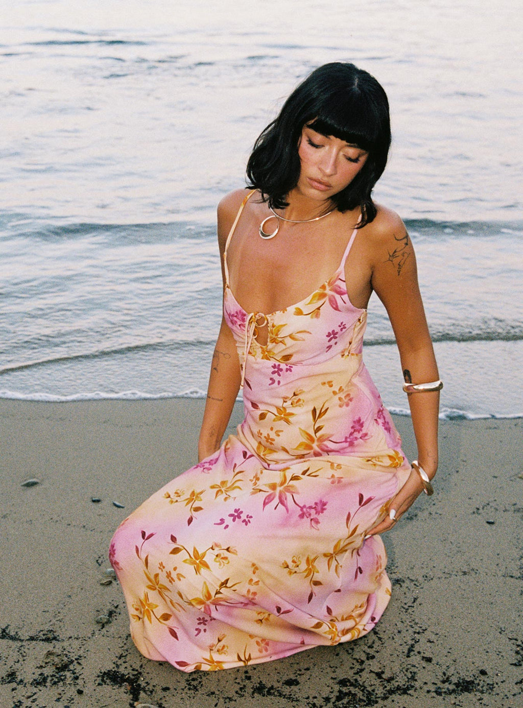 Lauraline Maxi Dress Pink / Floral