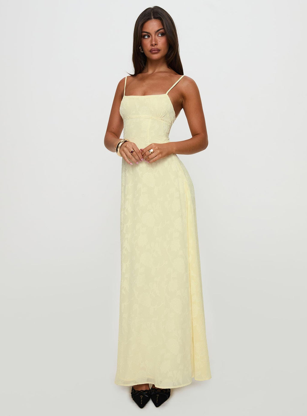 South Of France Maxi Dress Yellow