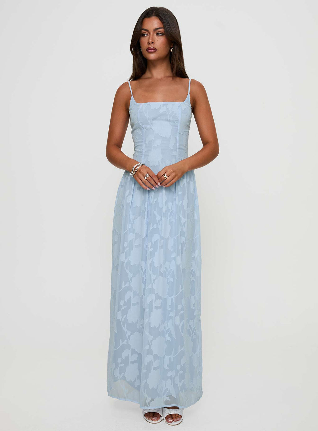 Angeleina Maxi Dress Blue Floral