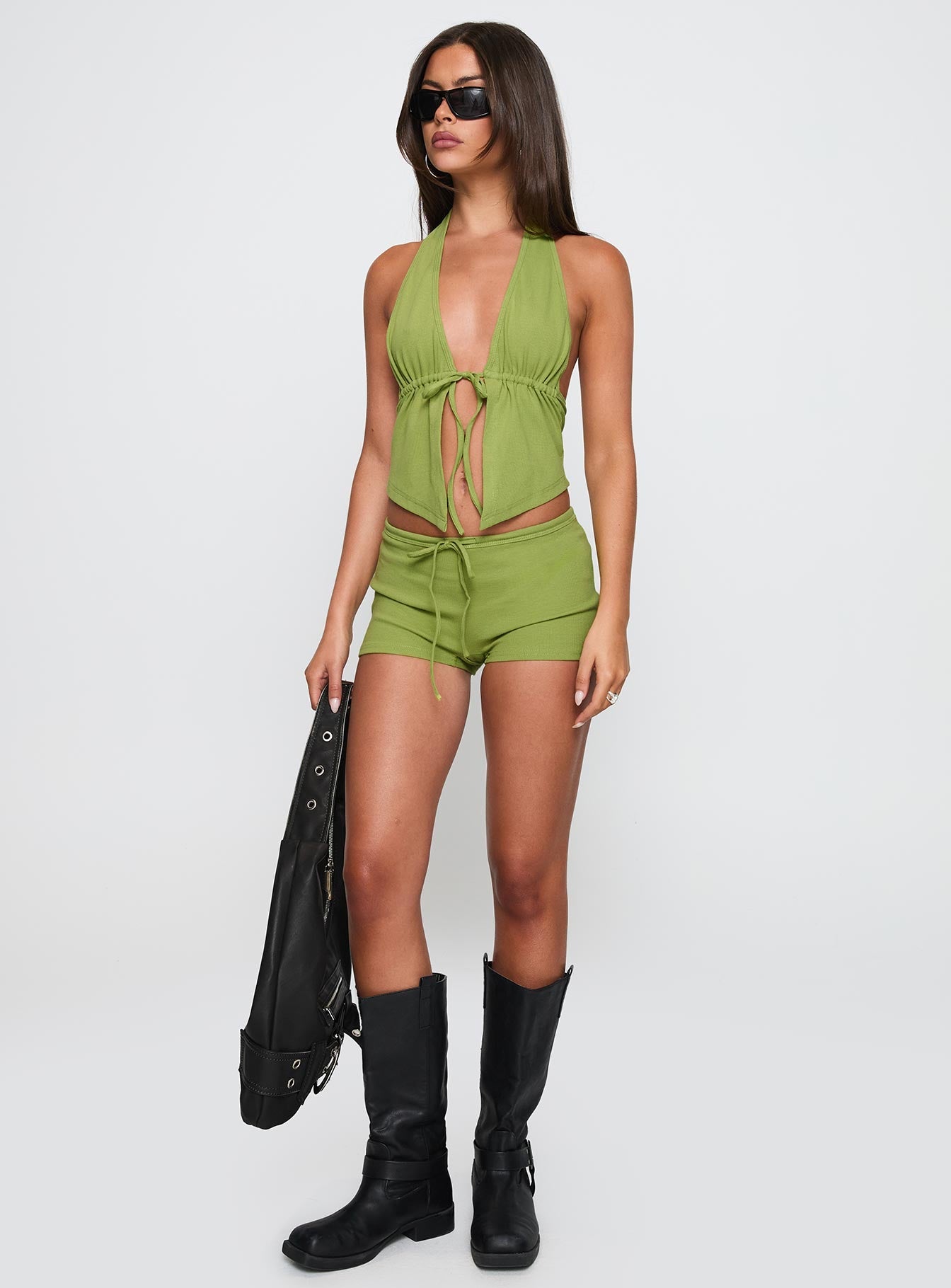 Obviously Halter Top Green