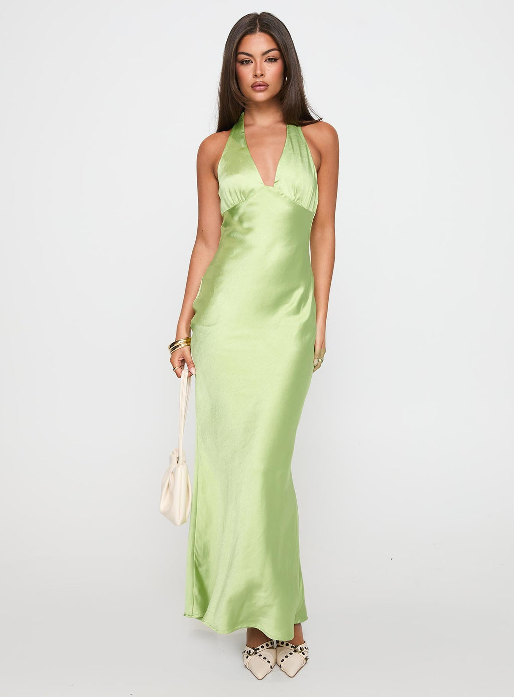 Gloriana Halter Maxi Dress Green
