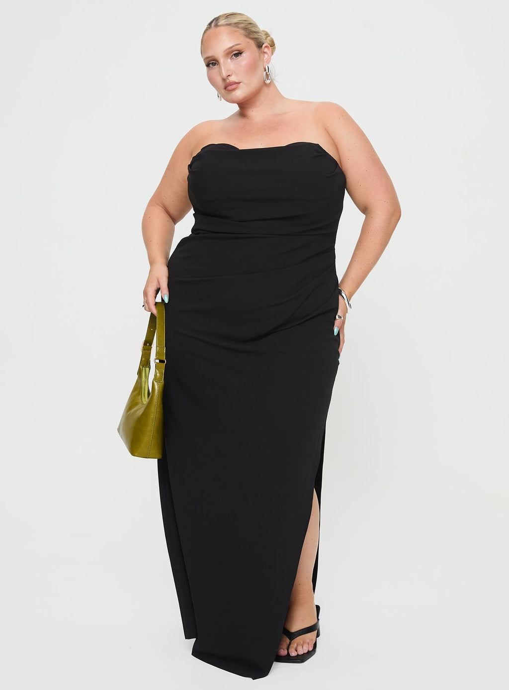 Ferri Strapless Maxi Dress Black Curve