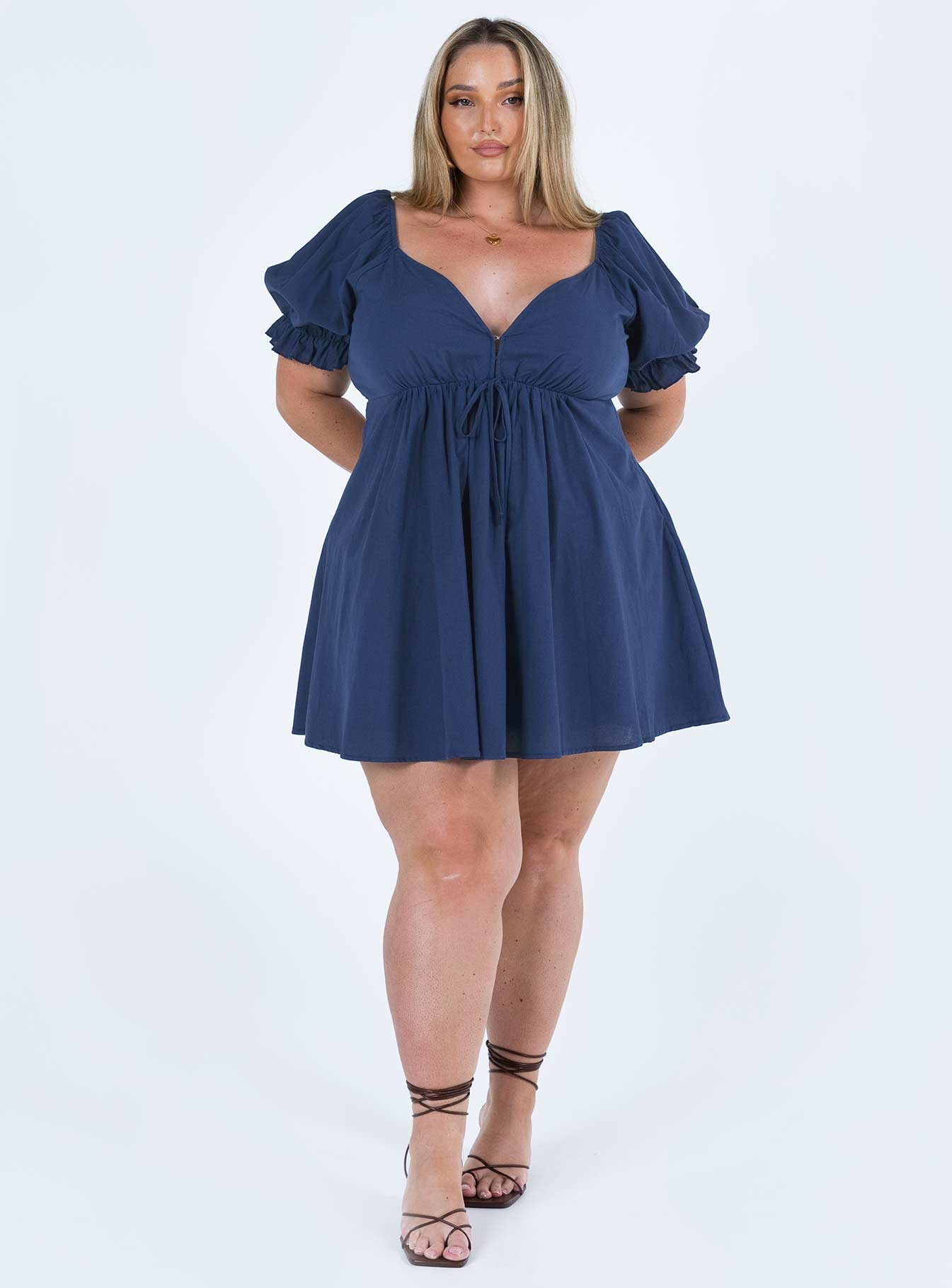 Blissful Mini Dress Navy Curve