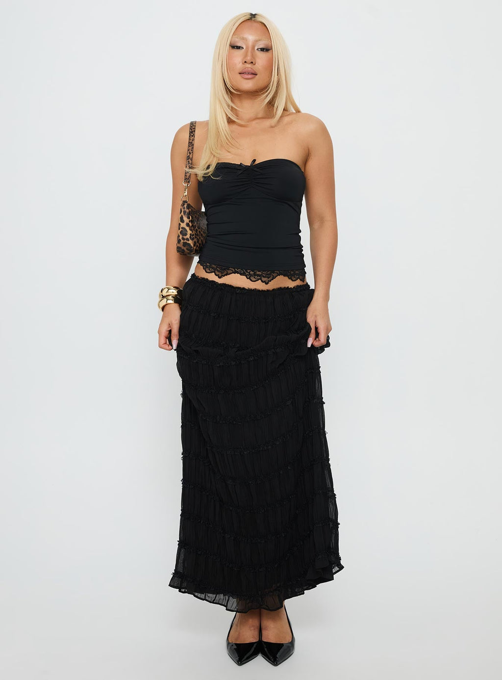 Estefania Maxi Skirt Black