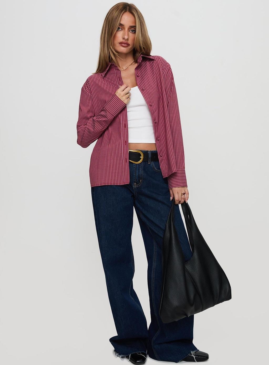 Mandisa Long Sleeve Top Red Stripe