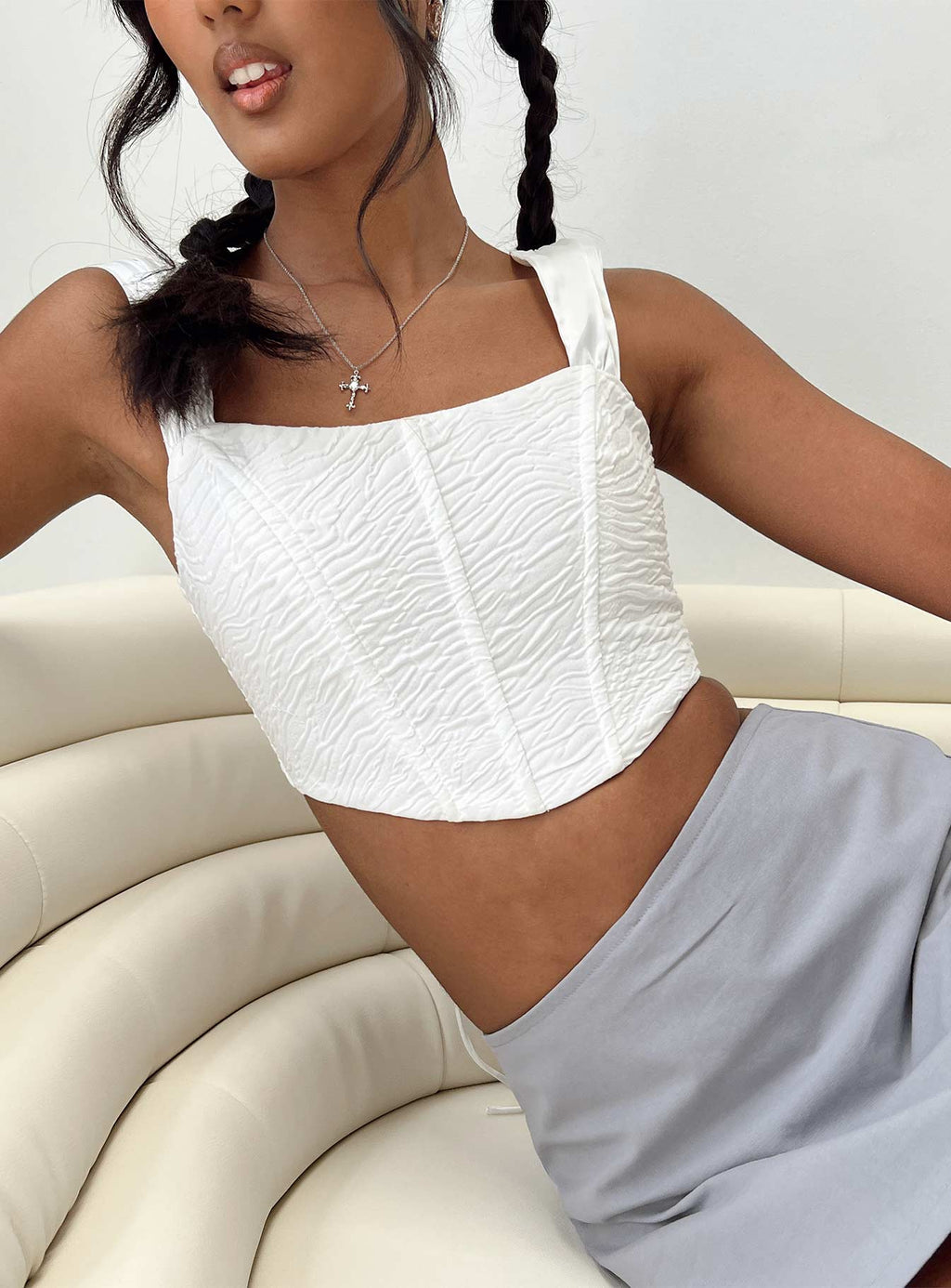 Ludwick Corset Top White