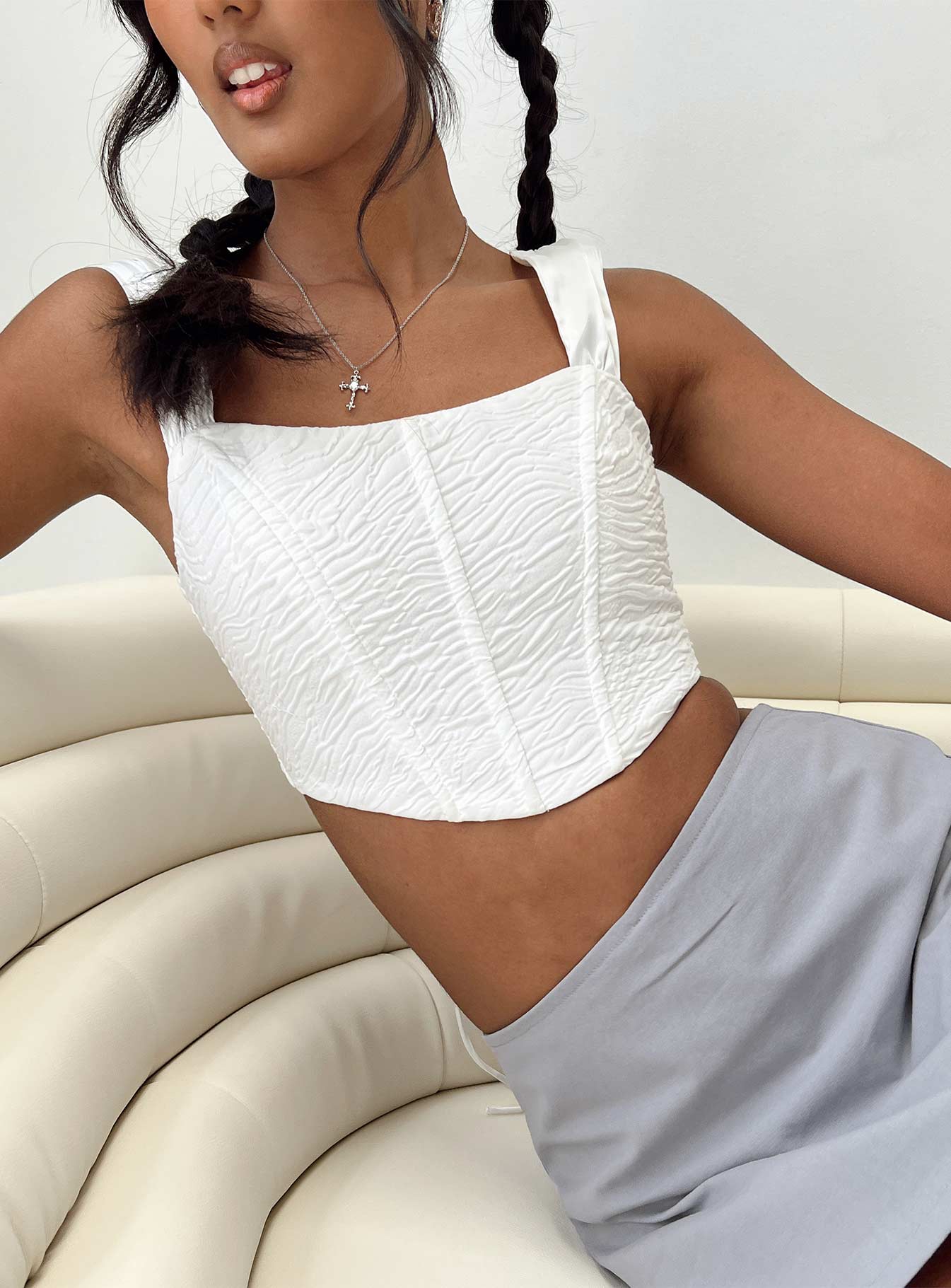 Ludwick Corset Top White