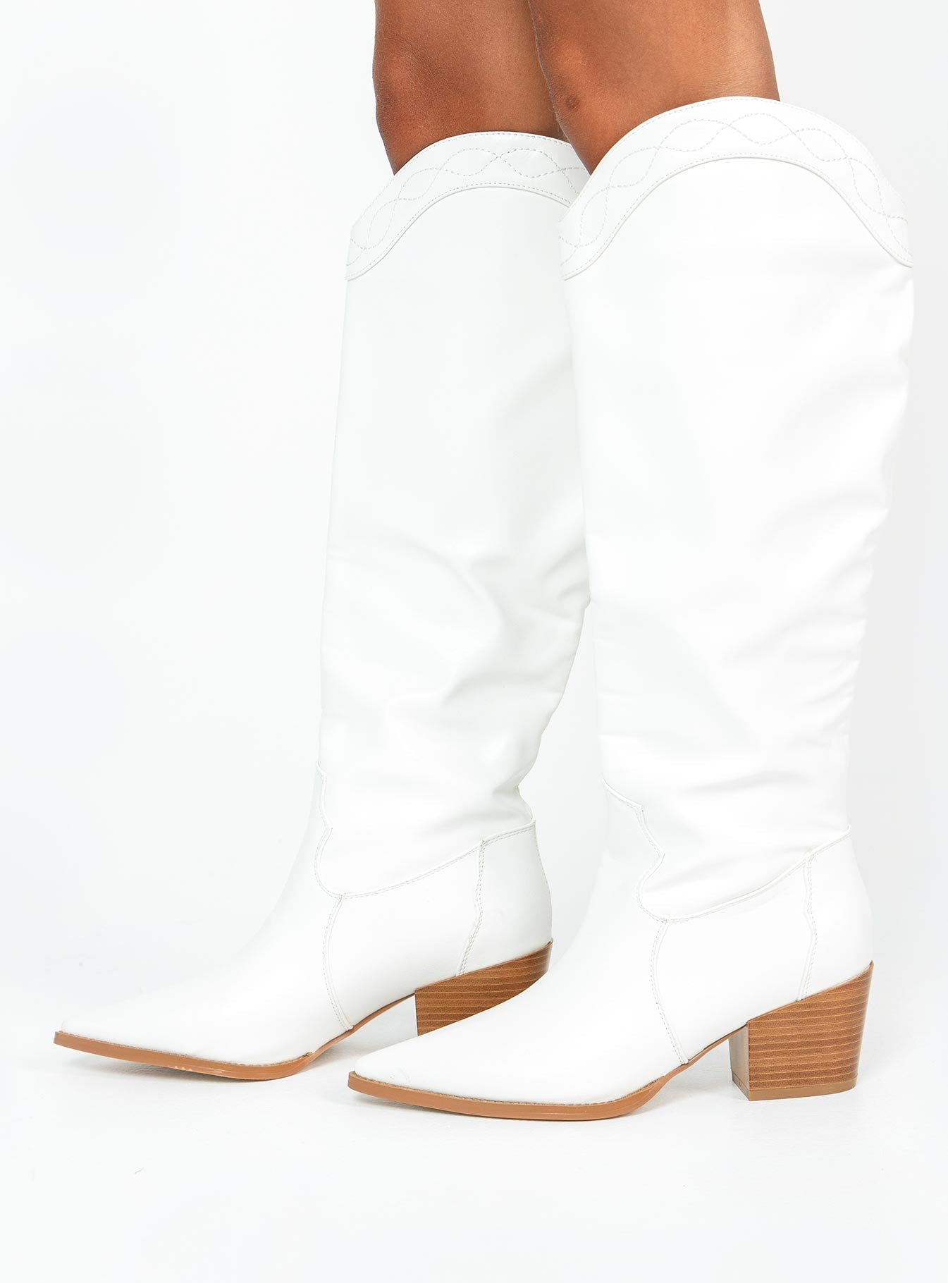 Orleans Western Boot White