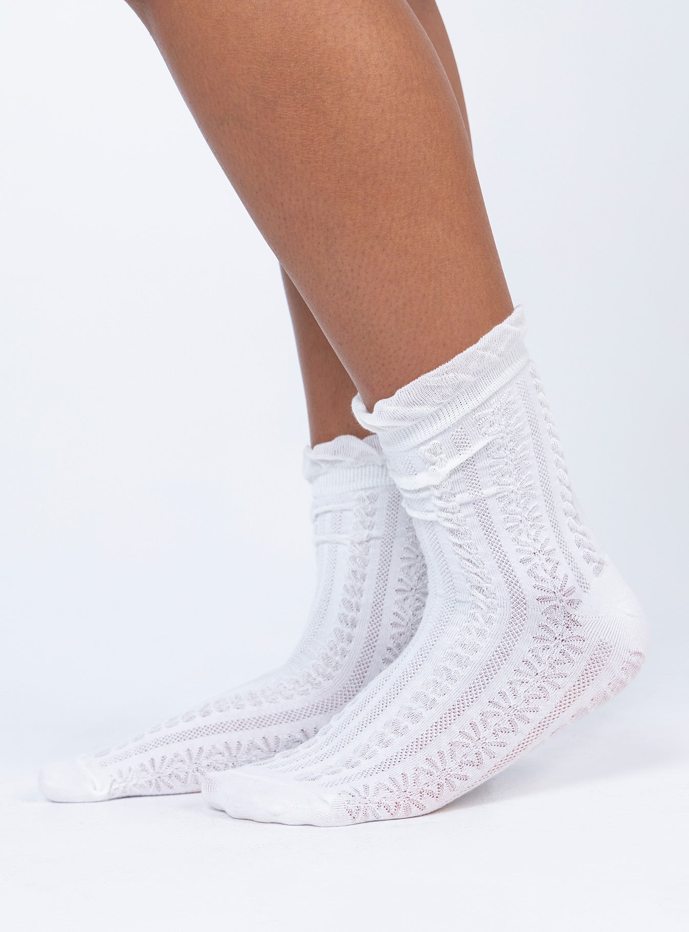 Clarence Socks White