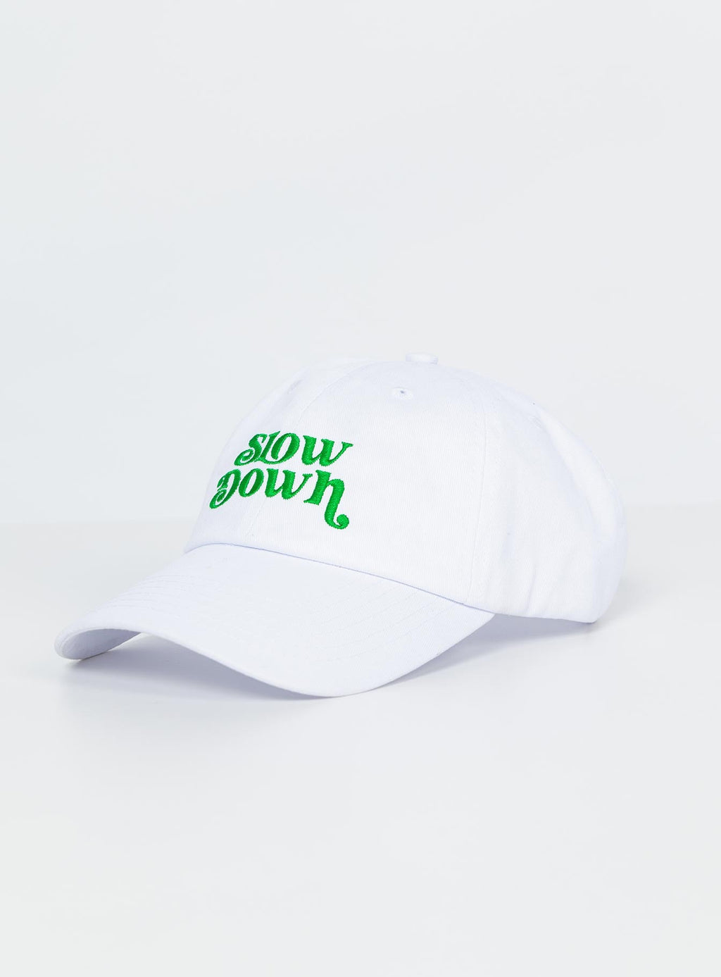 Slow Down Dad Cap White
