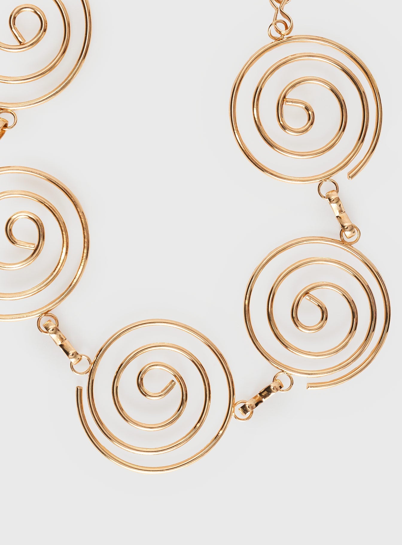 Hoston Spiral Chain Belt Gold