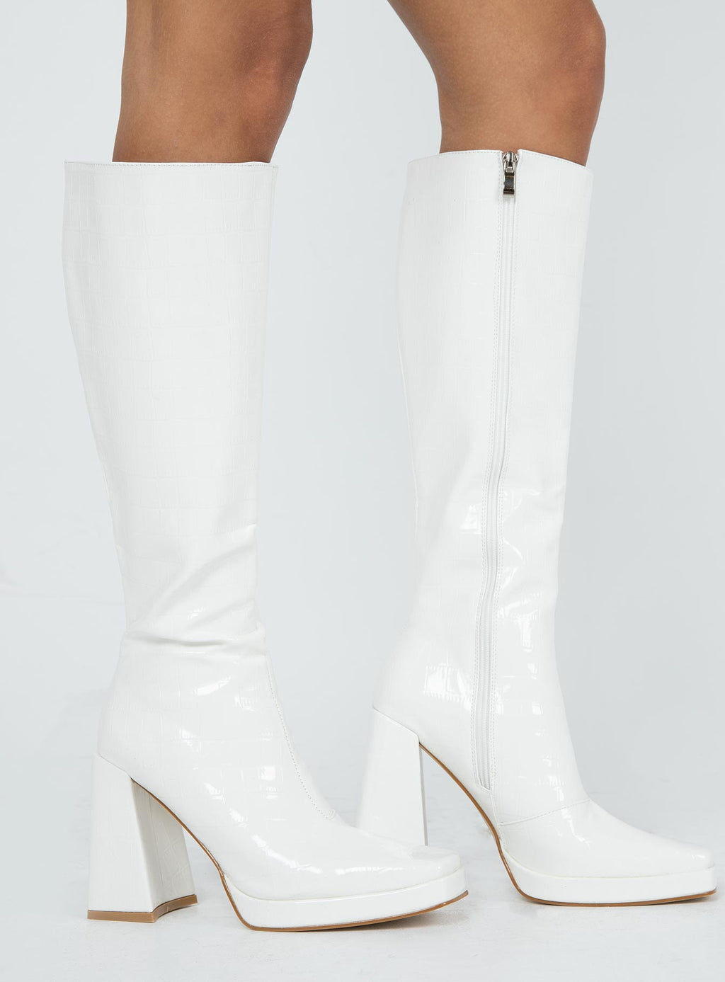 Montgomery Boot White Croc