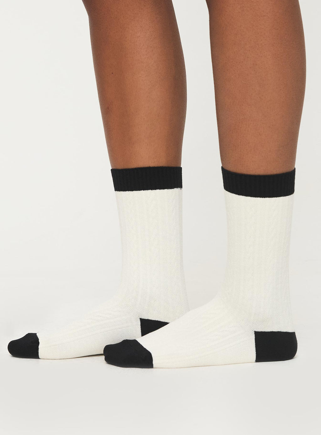 Yahya Crew Socks White / Black
