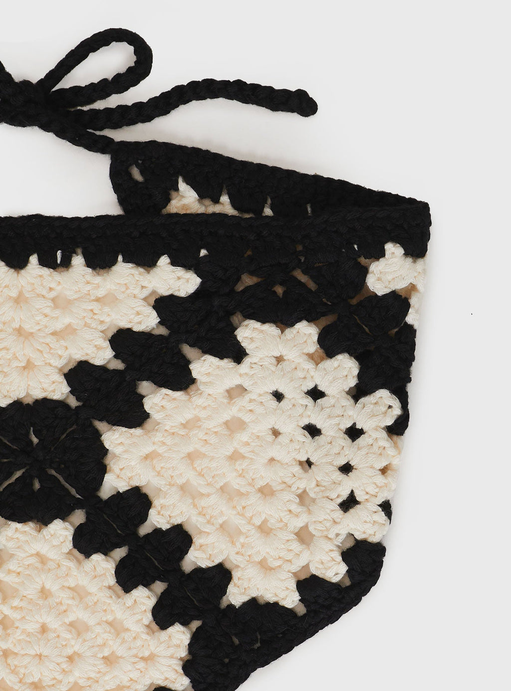 Scheana Crochet Headband Black / Cream