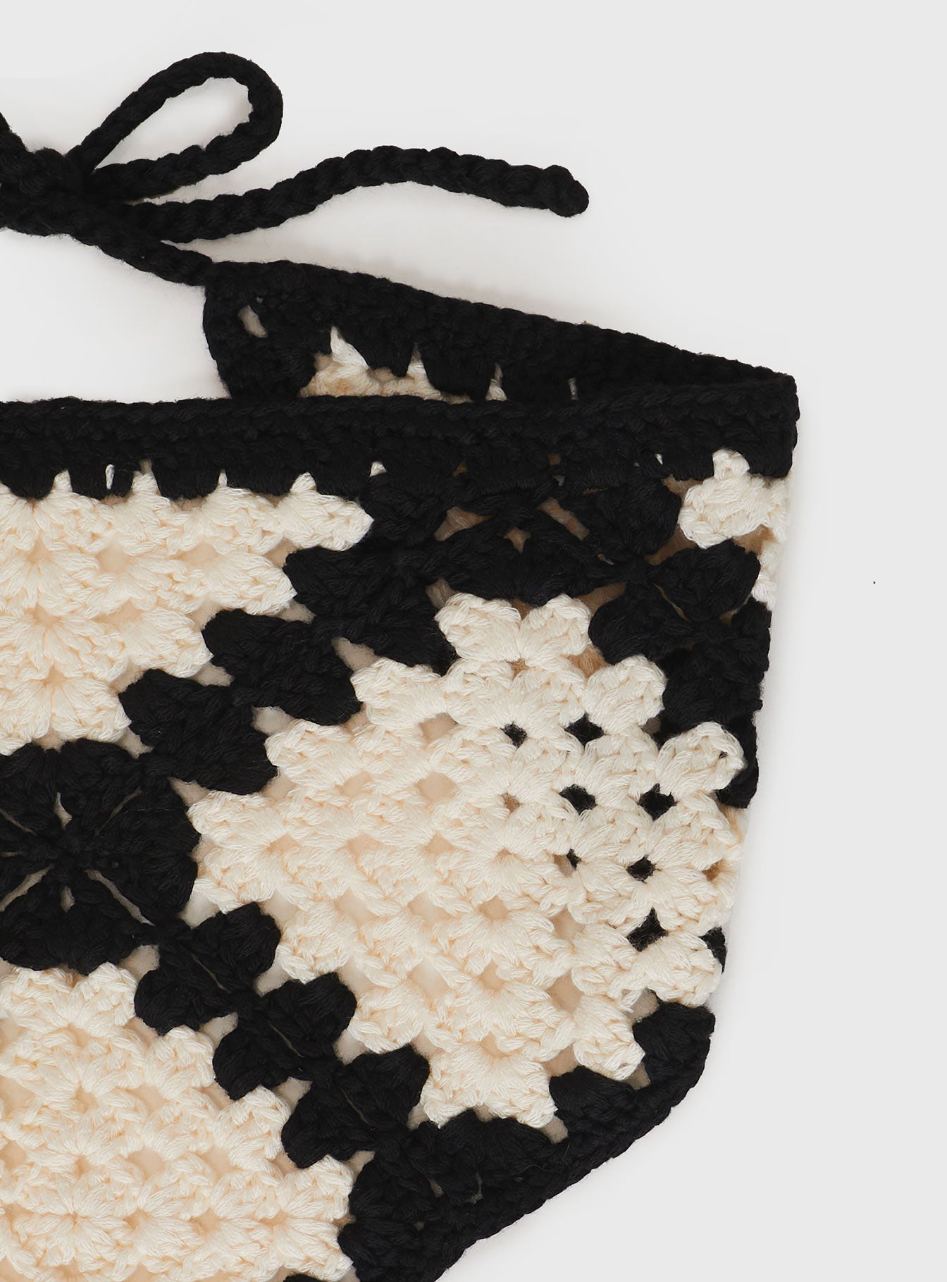 Scheana Crochet Headband Black / Cream