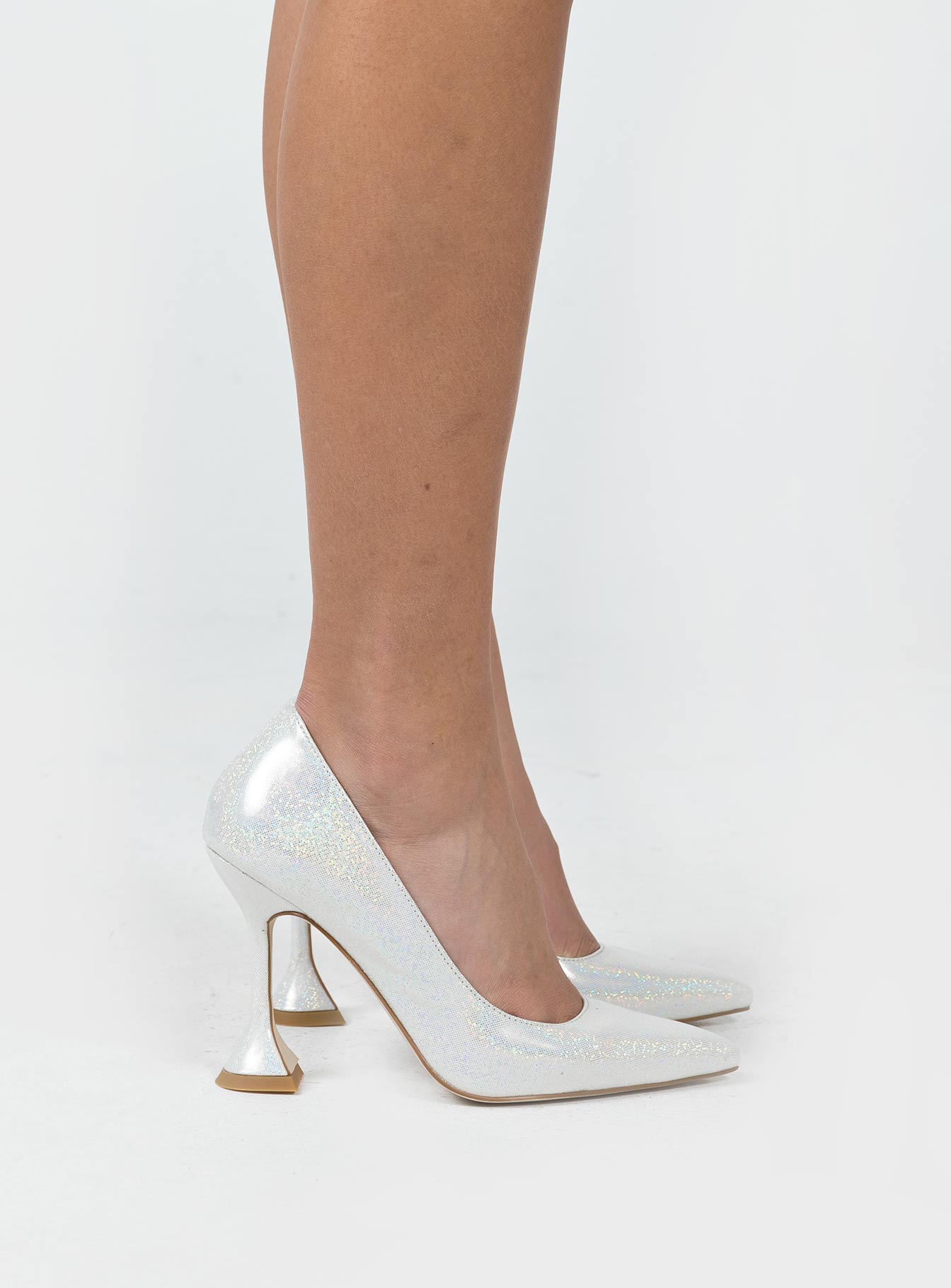 Vella Patent Heels White