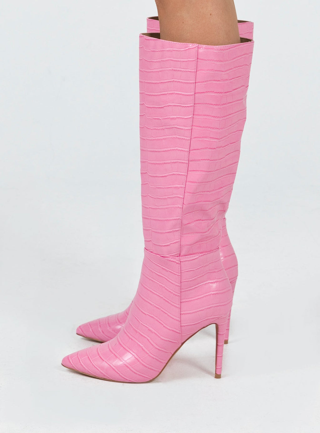 Icon Boot Pink Croc
