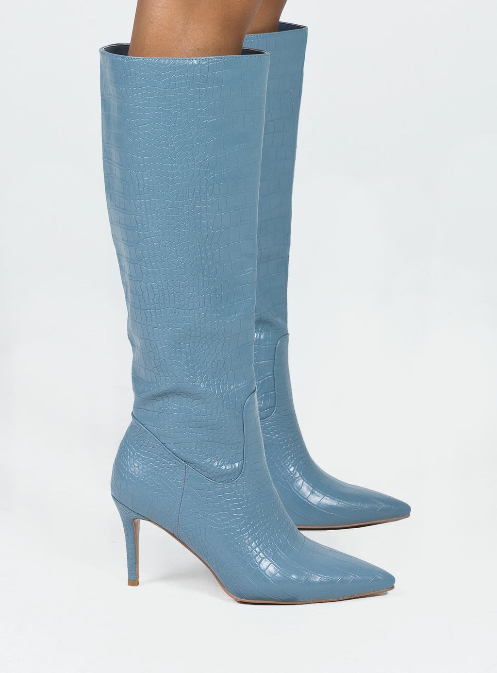 Kathleen Knee High Boot Blue