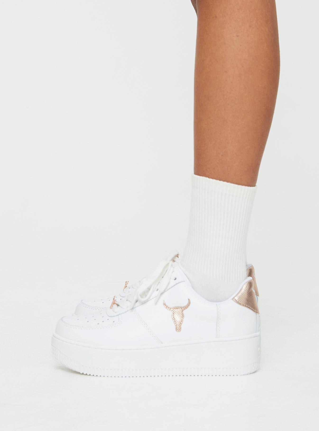 Windsor Smith Recharge Sneakers White / Rose Gold Reptile