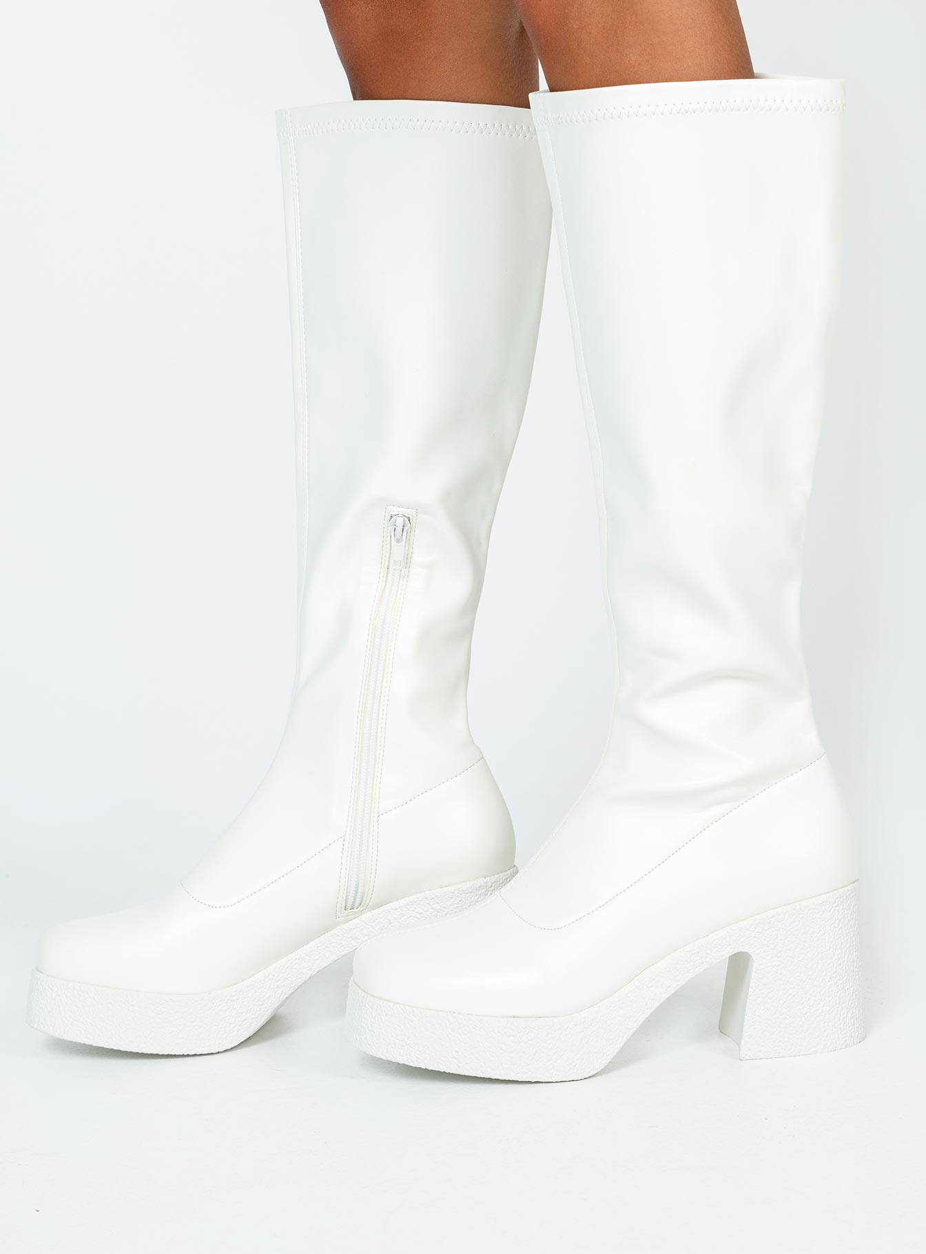 Westcott Knee High Boots White