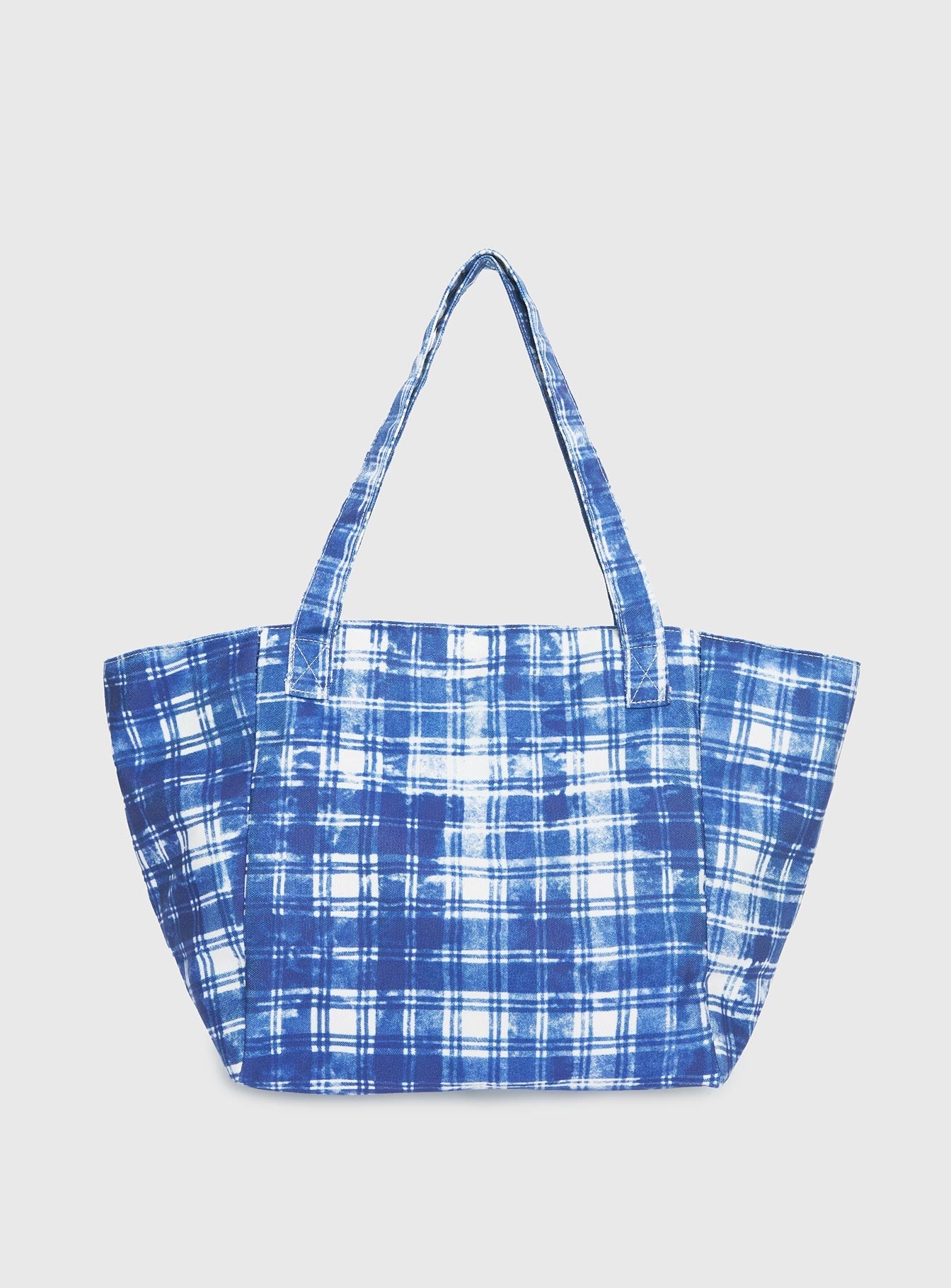 Lost Souls Tote Bag Blue Check