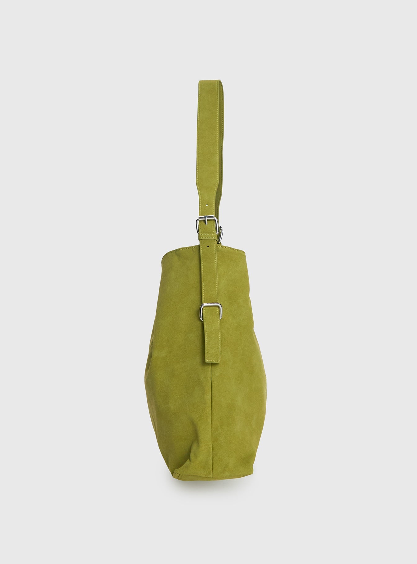 Bonus Points Faux Suede Shoulder Bag Green