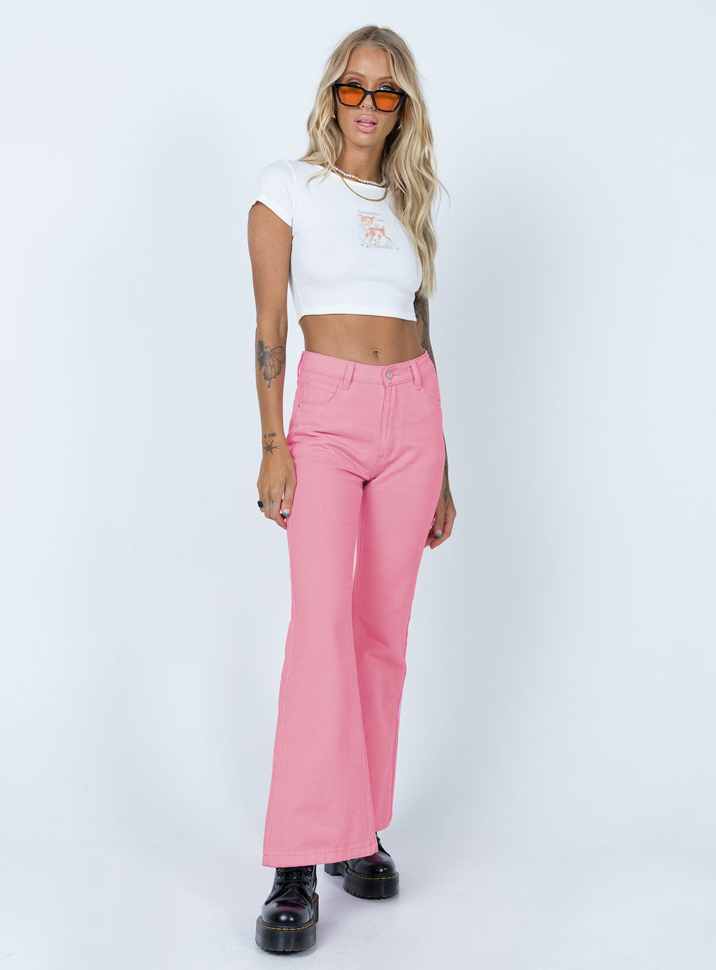 Cabarita Lounge Denim Jeans Pink