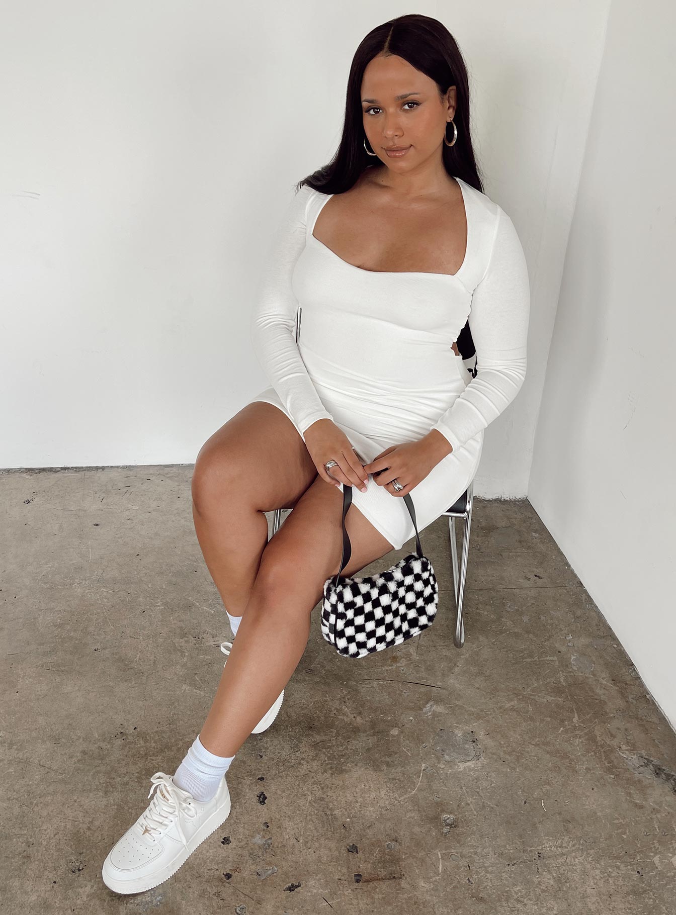 Nolan Mini Dress White Curve