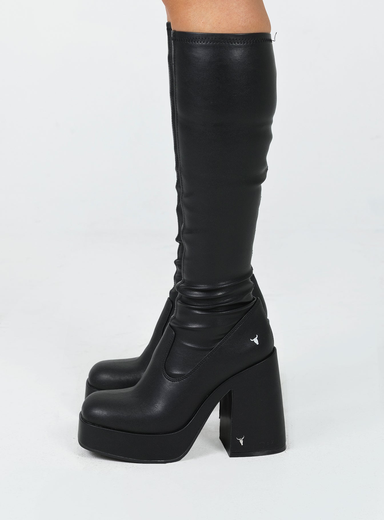 Windsor Smith Highkey Platform Knee High Boots Black