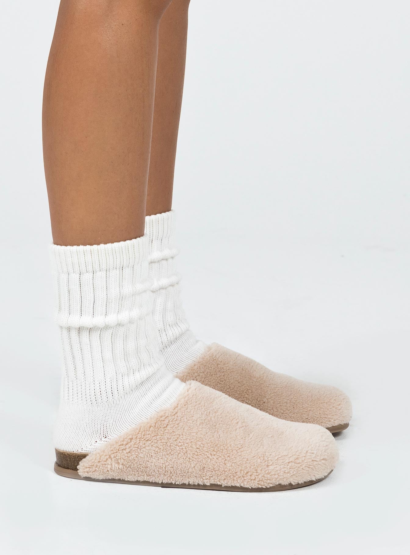 Arline Slide On Flats Beige