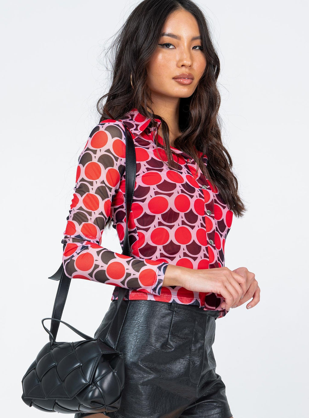 Blanca Long Sleeve Top Red Multi