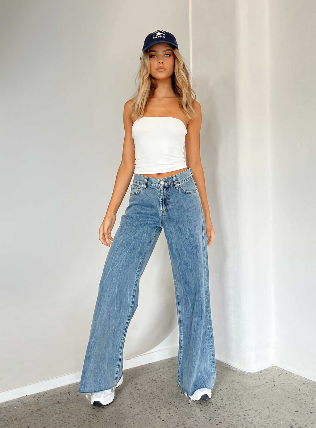 Clarke Low Waist Baggy Jeans Denim