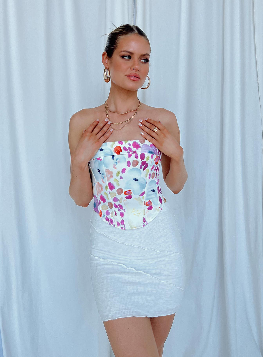 Oscar Mini Skirt White