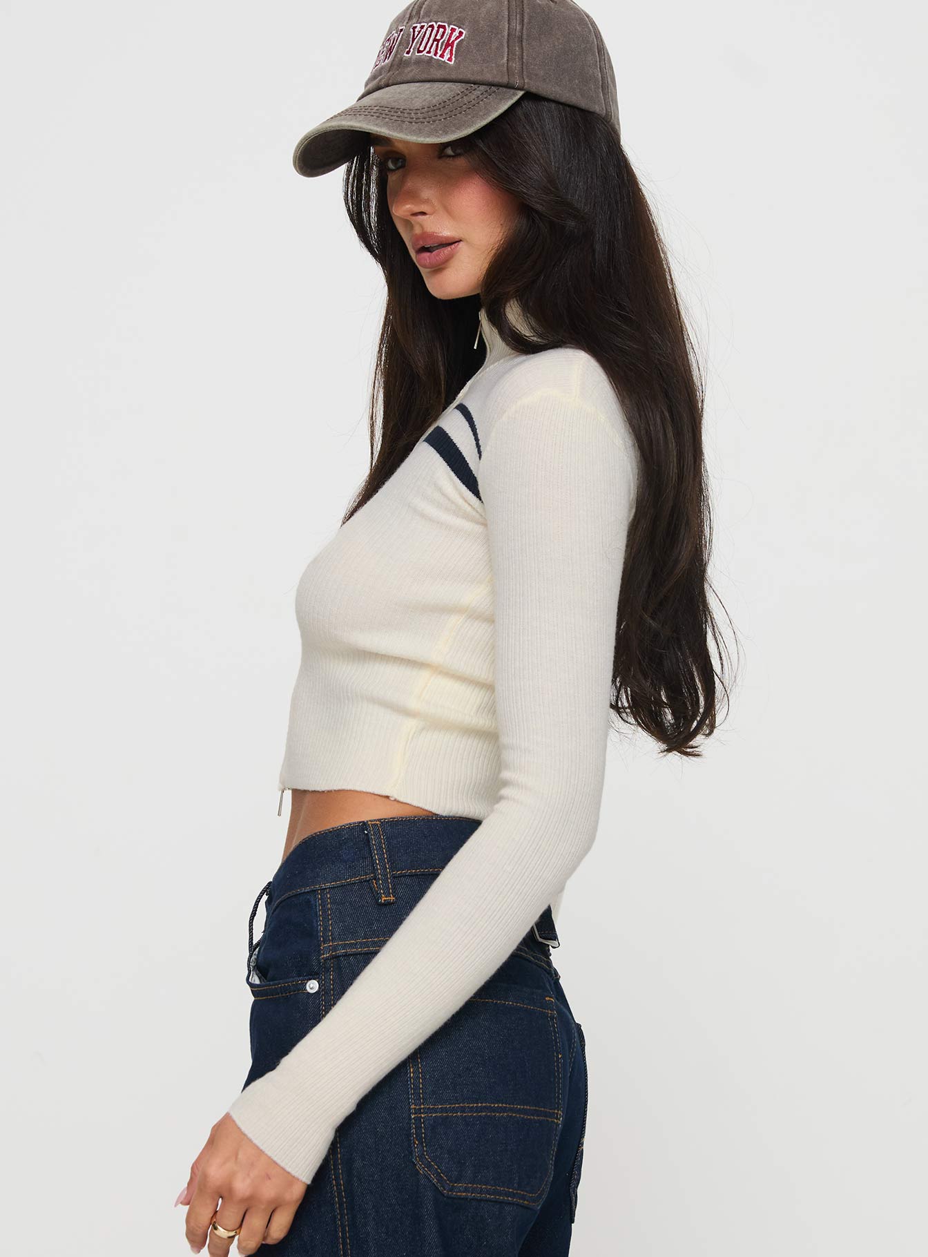 Slow It Down Long Sleeve Top Cream