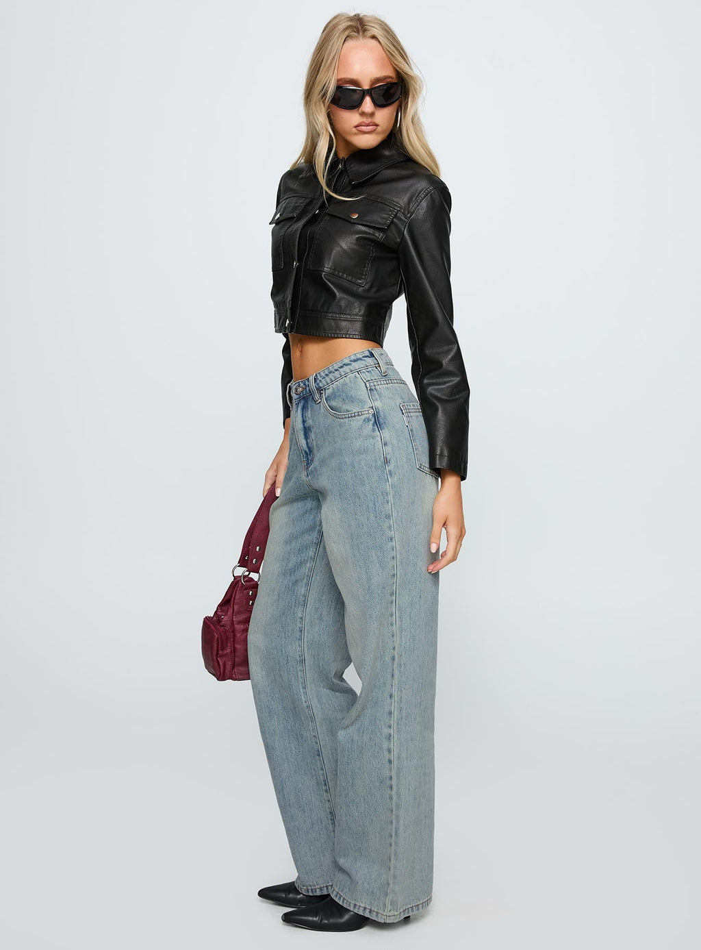 Echo Park High Rise Straight Leg Jeans Vintage Wash