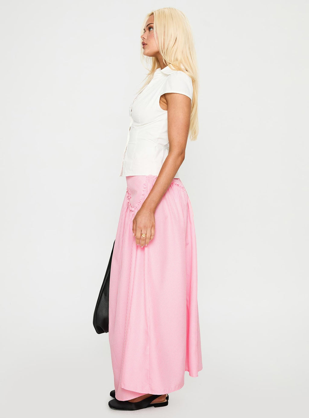 Apresia Maxi Skirt Pink Gingham