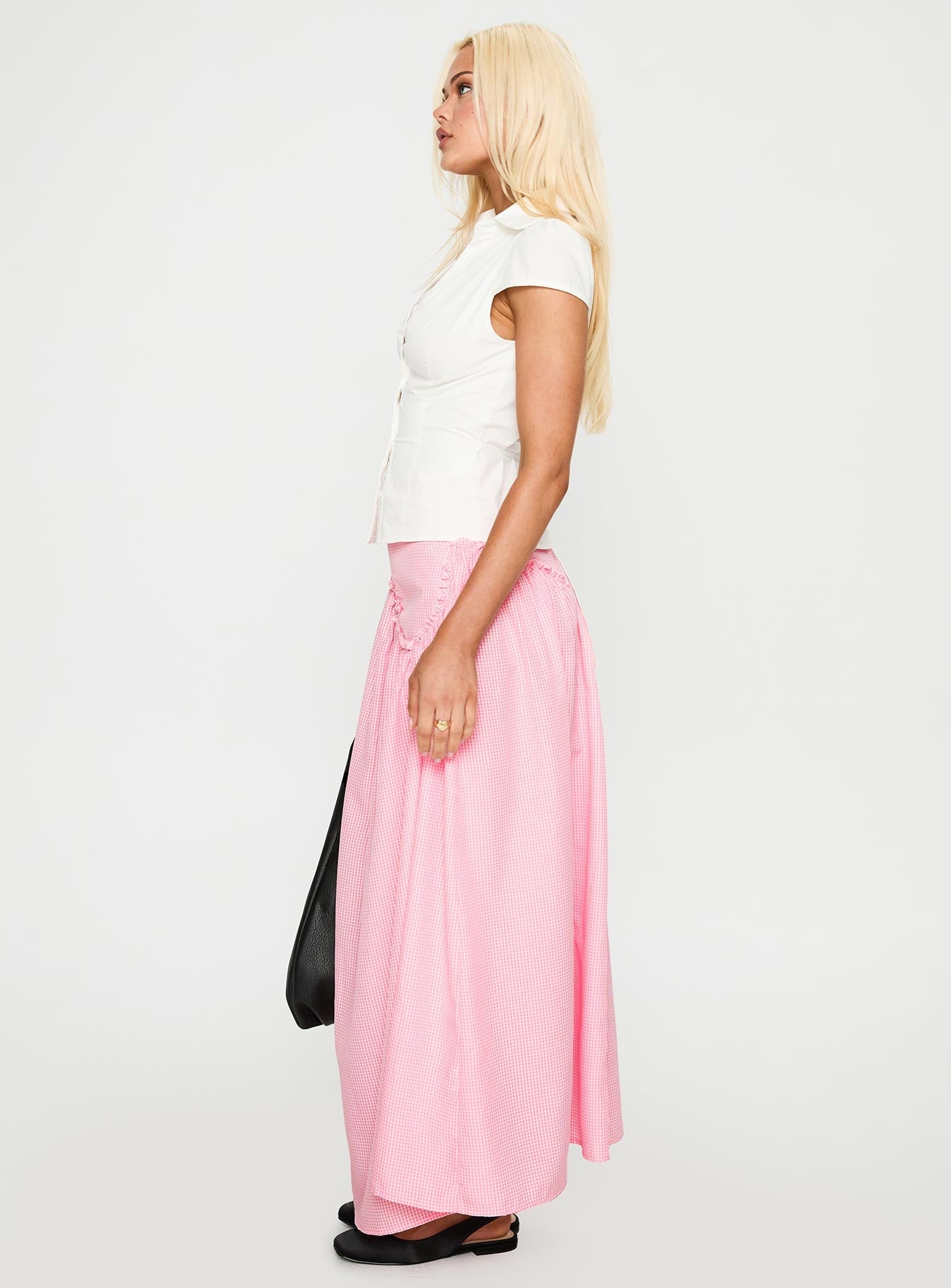 Apresia Maxi Skirt Pink Gingham