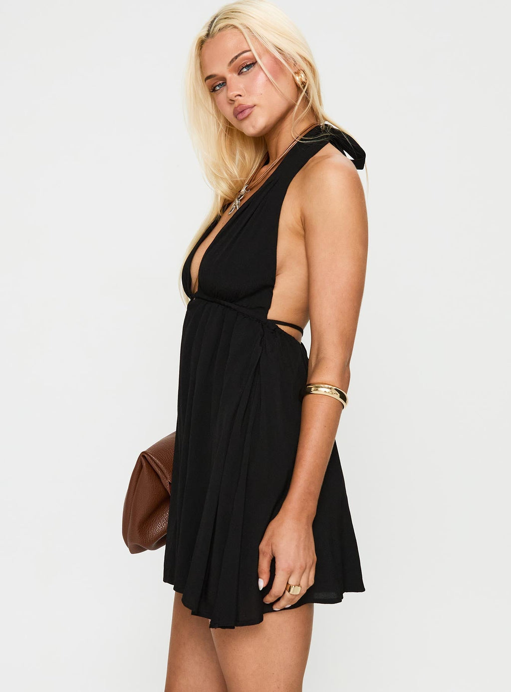 Saddler Mini Dress Black