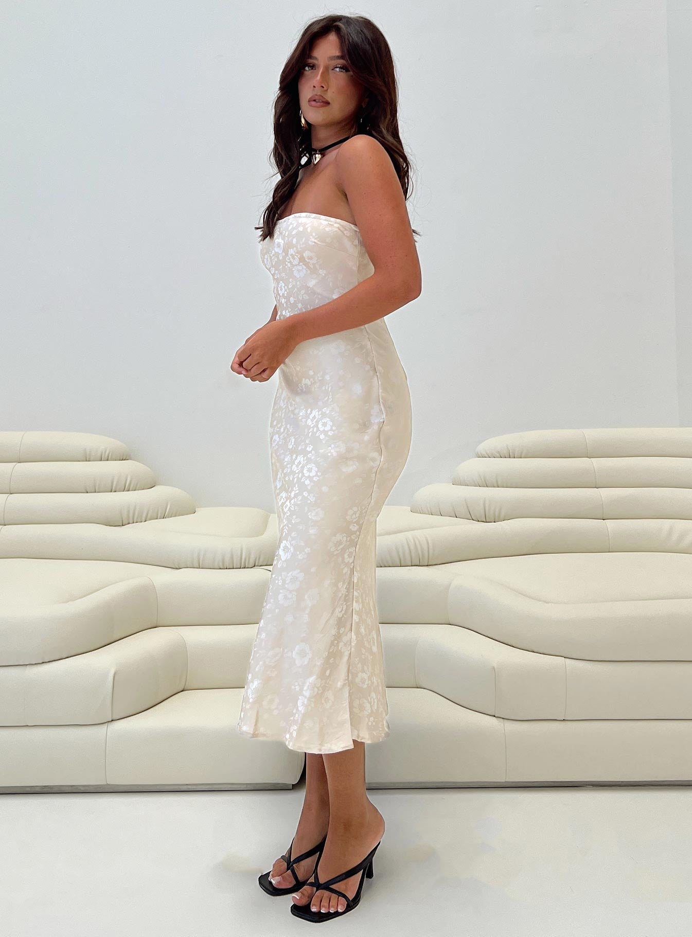 Salvin Strapless Maxi Dress Petite Champagne